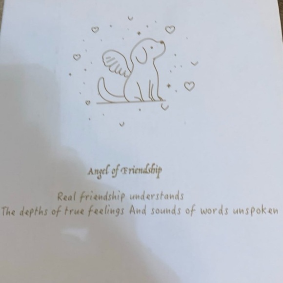 New! “Angel of Friendship” White Dog Angel Candle Holder Electronic Tea Light - Picture 5 of 10